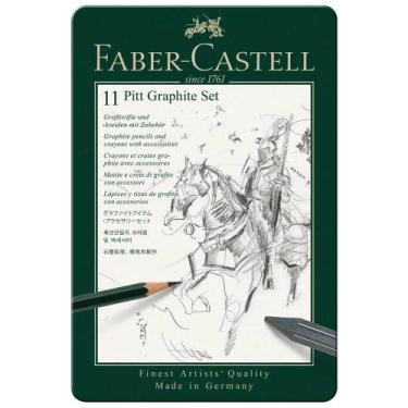 Imagem de Estojo Metal Pitt Faber Castell para Desenho 11 Peças