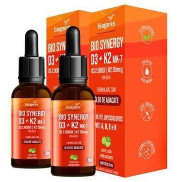 Imagem de Kit 2 Bio Synergy D3 2000ui + K2 Mk7 20mcg + Vitamina A, E 20ml - Bigens-Unissex