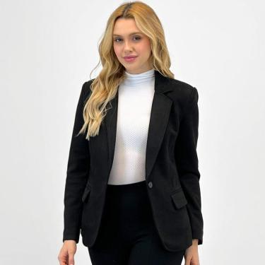 Imagem de Blazer Facinelli em Suede Manga Longa Feminino-Feminino