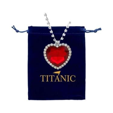 Imagem de Colar Com Pingente Azul, Coração Do Oceano, Estilo Titanic, Corrente V