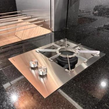 Imagem de Bifeteira Slim De Embutir Inox Com Queimador Duplo E Chapa - Tornocent