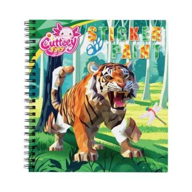 Imagem de Livro De Pintura Com Adesivos Para Meninas, Livro De Quebra-cabeça Inf