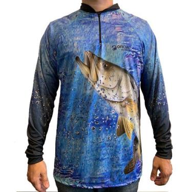Imagem de Camisa de Pesca Proteção Solar UV Robalo - Oficial da Pesca  P, EXG