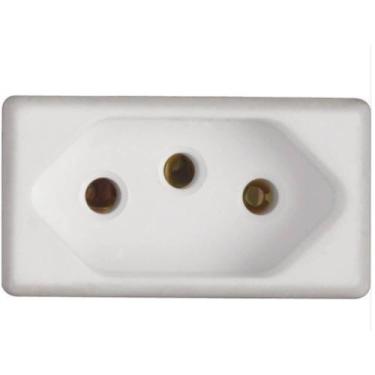 Imagem de Tomada 2p+t 20 Ampères 250 Volts Baixa Branco 57115038 Tramontina Toma