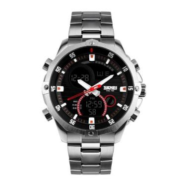 Imagem de Relógio Masculino Skmei AnaDigi 1146 Prata e Preto
