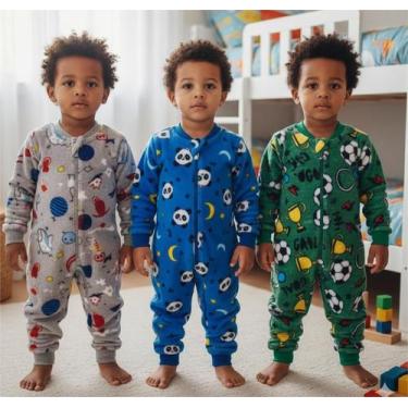 Imagem de Macacão Bebê Inverno Soft Enxoval Maternidade Premium P ao 3 - Mar Neg