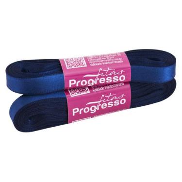 Imagem de Fita de Cetim Progresso 10mm - Nº 2 c/ 10 metros - Azul Marinho