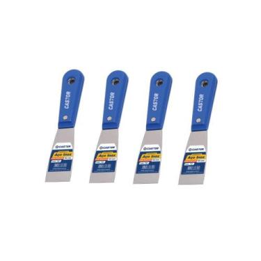Imagem de Kit 4 Espátulas Inox Gesseiro 40 mm Série 790 - Castor