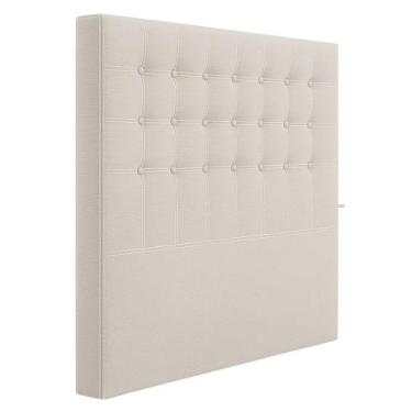 Imagem de Cabeceira Cama Box Casal King 195 cm Vicenza Linho Cru - Nexta Casa