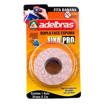Imagem de Fita Dupla Face Espuma Adelbras 24mm com 02 Metros 