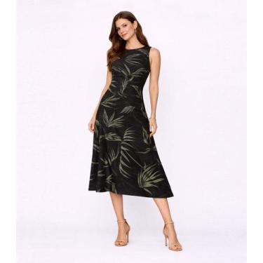 Imagem de Vestido Feminino Longo Com Cavas Infinita Cor Preto, G, Preto