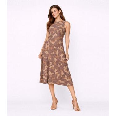 Imagem de Vestido Feminino Longo Com Cavas Infinita Cor Chocolate, M, Chocolate