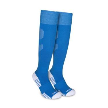 Imagem de Meião Futebol Cano Longo Hoahi Adulto 22774, Azul, 39-43