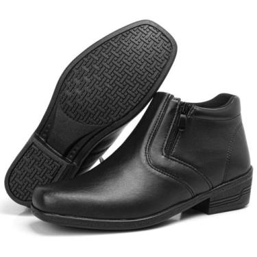 Imagem de Bota Social Masculina Zíper Lateral Bico Quadrado Preto - STREET WALKE