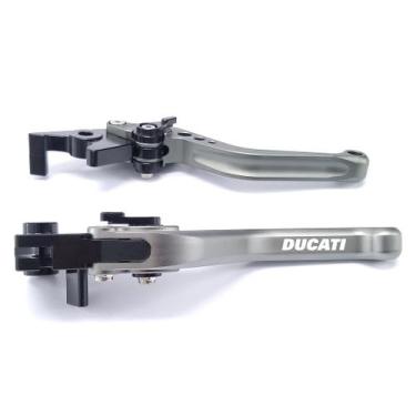 Imagem de Manete Esportivo Reforçado Monster Multistrada Dark Stripe Gravado a L