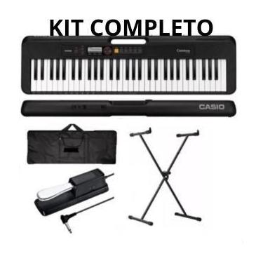 Imagem de Kit Teclado Musical Casio Cts 200 PEDAL CAPA SUPORTE X