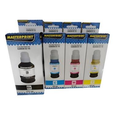 Imagem de Kit Tintas Gi-10 Preto Ciano Magenta Amarelo Para Canon - Kora