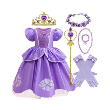 Imagem de Vestido De Princesa Sofia Para Meninas, Vestido De Festa De Aniversári