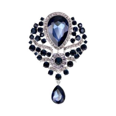 Imagem de Broche De Cristal Brilhante Para Homens E Mulheres, Joia De Moda Luxuo