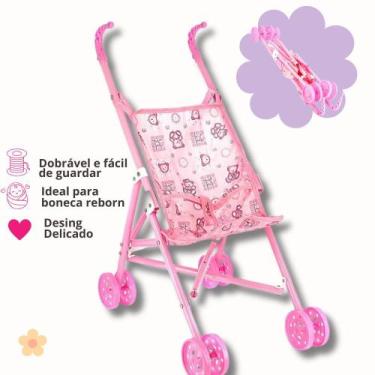 Imagem de Carrinho Infantil de Boneca Dobrável de Passeio para Menina - Cegonha 