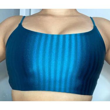 Imagem de Top Fitness Duplo Alça Fina Com Bojo Poliamida 3D - Landim Store Moda,