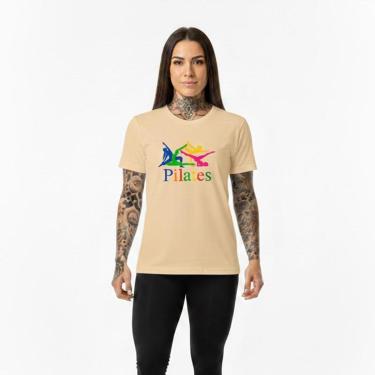 Imagem de Camiseta Feminina Algodão Premium PILATES Treino-Feminino