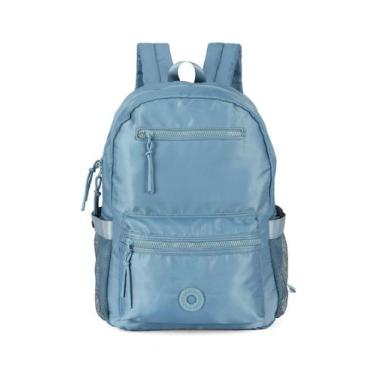 Imagem de Mochila de Costas Média Juvenil Náilon para Notebook Up4you, Azul Clar