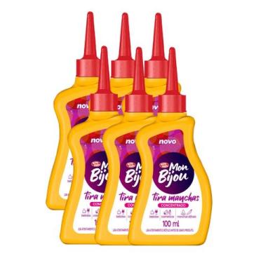 Imagem de kit 6 Mon Bijou Tira Manchas Concentrado Squeeze 100ml