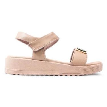 Imagem de Sandália Usaflex Feminina Salto Anabela Ajuste Fecho-Flex Detalhe Casual MA10004-Feminino
