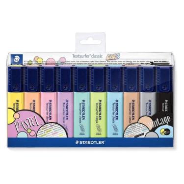 Imagem de Marca Texto Staedtler Textsurfer Pastel Vintage 10 Cores