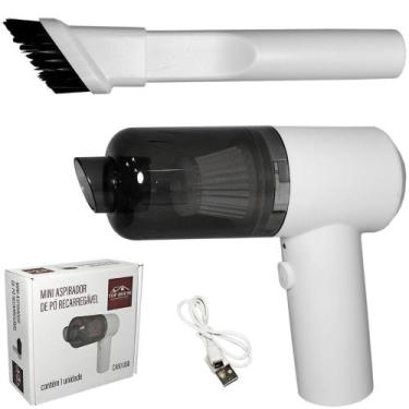 Imagem de Mini Aspirador de Pó Automotivo Portátil Recarregável c/ Filtro + Bico