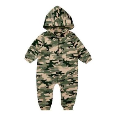 Imagem de Macacão Infantil Bebê Quentinho Soft  Verde Militar - Zupt, P, Verde