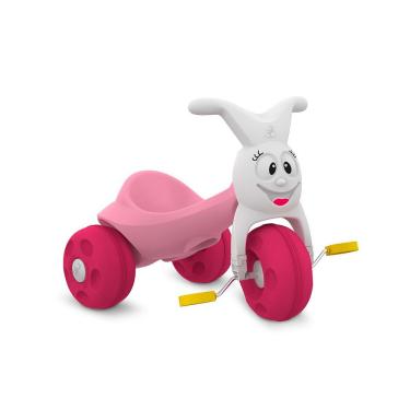 Imagem de Triciclo Europa Rosa para Passeio Infantil com Pedal Brinquedos Bandeirante