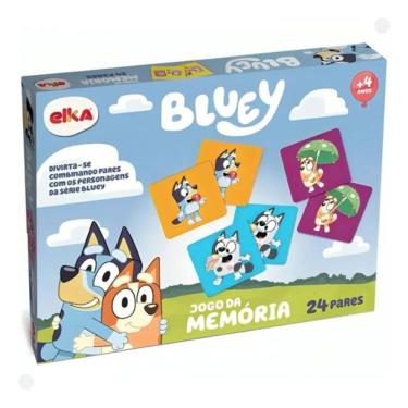 Imagem de Jogo da Memoria Bluey 24 Pares de Cartas 1285 para Criancas a Partir de 3 Anos Elka