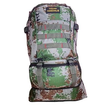 Imagem de Mochila Tática Militar Grande para Camping Trilha Viagem Expansível 50L Impermeável Verde Yeet
