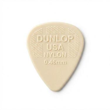 Imagem de Palheta Dunlop Nylon Standard 0,46mm Creme Fina Violão Guitarra Cavaco