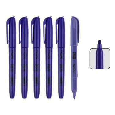 Imagem de Kit Com 6 Unidades de Marca Texto Para Resumos Textos Leitura Colorido