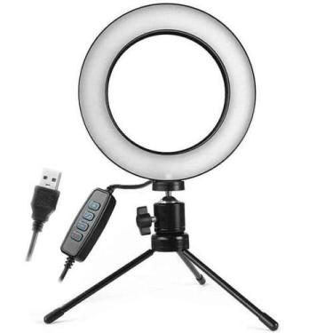Imagem de Ring Light Iluminador De Led Com Tripé 6 polegadas - Selecta Tech