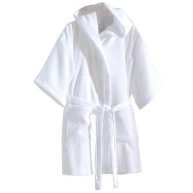 Imagem de Roupão Infantil Velour Com Capuz Tamanho P Dohler Cor:Branco, Branco