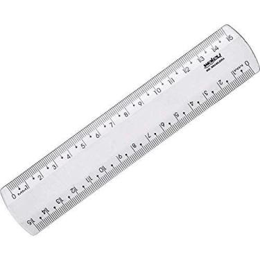 Imagem de Regua De Poliestireno New Line Cristal 15Cm. - MAXCRIL