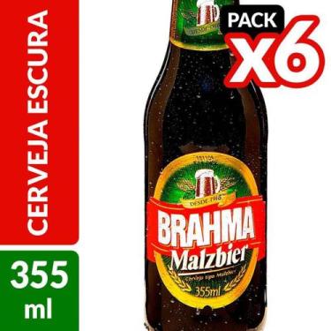 Imagem de Cerveja Brahma Malzibier Long Neck 355 ml Embalagem com 6 Unidades