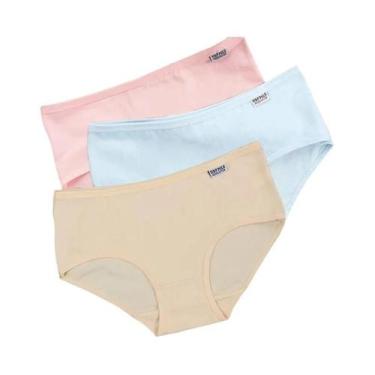 Imagem de Calcinhas de Algodão Plus Size - 3 Tamanhos, Cores Sólidas, Conforto e