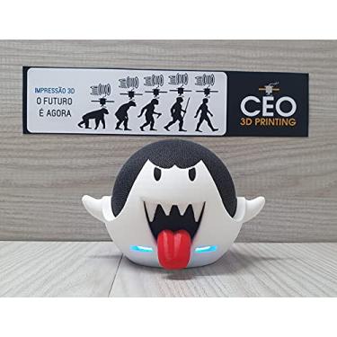 Imagem de Suporte para Alexa Echo Dot 4 - Modelo Fantasma Super Mario - Fabricado via Impressão 3D
