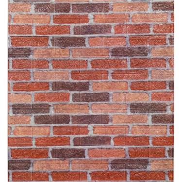 Imagem de WSWJDW Papel de parede 3D autoadesivo à prova d'água Fundo de TV Papel de parede da sala de estar Papel de parede de tijolo da decoração do quarto, ZY002,70cmx77cm