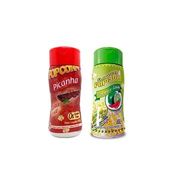 Imagem de Temperos P/ Pipoca Popcorn Cx 24 Frascos. 12 Picanha - 12 Pimenta e Limão