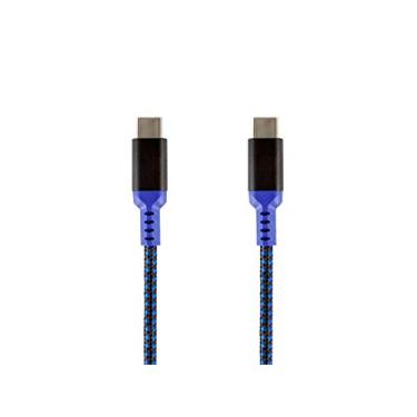 Imagem de Monoprice Cabo USB 2.0 tipo C para tipo-C Stealth Charge e sincronização – 4 metros – Azul, até 5A/100W, para dispositivos habilitados para USB-C, laptops, MacBook Pro
