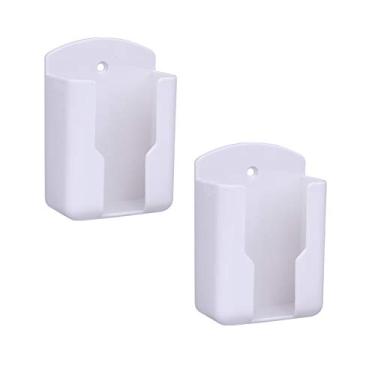 Imagem de RUN - Pacote de 2 Suportes de Controle Remoto Modernos Autoadesivos para Montagem na Parede, Branco