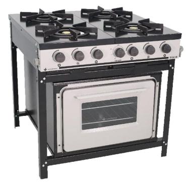 Imagem de Fogao Industrial 4 Bocas Br-4bf Bravo Com Forno - Venancio