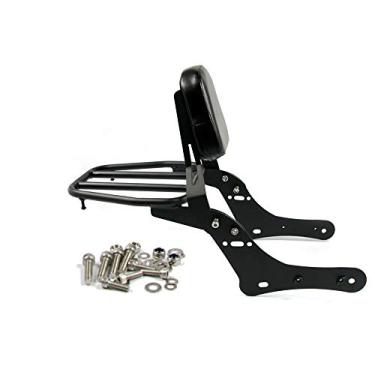 Imagem de Worldmotop Motocicleta Sissy Bar Encosto Traseiro Assento de Passageiro Substituição para Kawasaki Vulcan S 650 VN650 2015 2016 2017 2018 2019 2020, Encosto Destacável (com bagageiro)