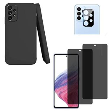 Imagem de Kit Capa Case Silicone Compatível com Galaxy A73 5G + Película Privacidade + Película Câmera